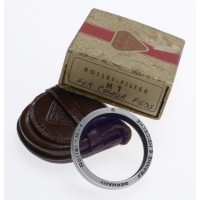 -0 1H ROLLEI FILTER ROLLEIFLEX R IN ORIGINAL MAKERS BOX LEATHER POUCH R CLEAN