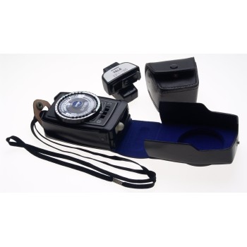 TELE GOSSEN LIGHT EXPOSURE METE LUNALITE SBC CASED INSTRUCTION MANUAL STRAP MINT