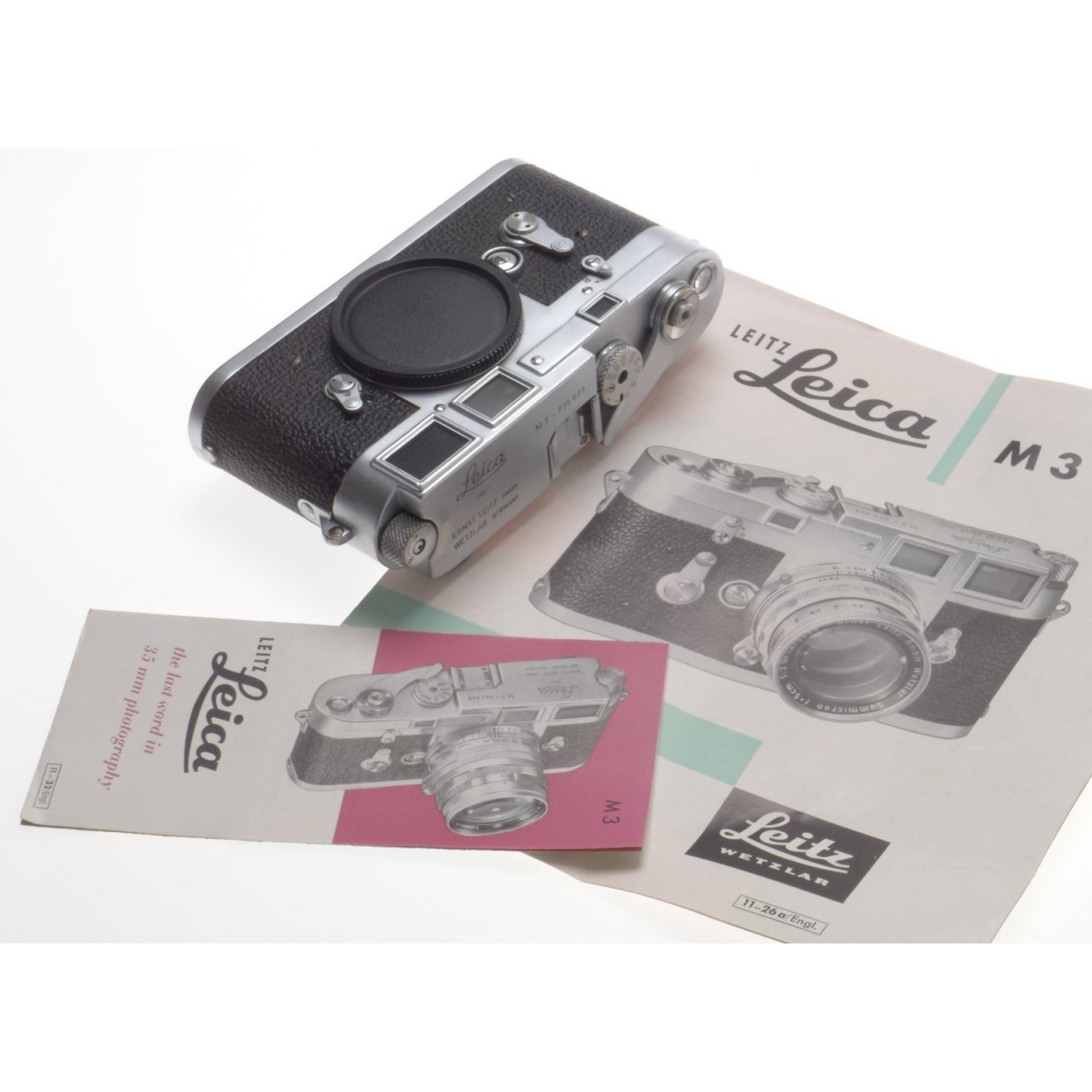 Buy leica m3 chrome 35mm film camera body quick loader clean used