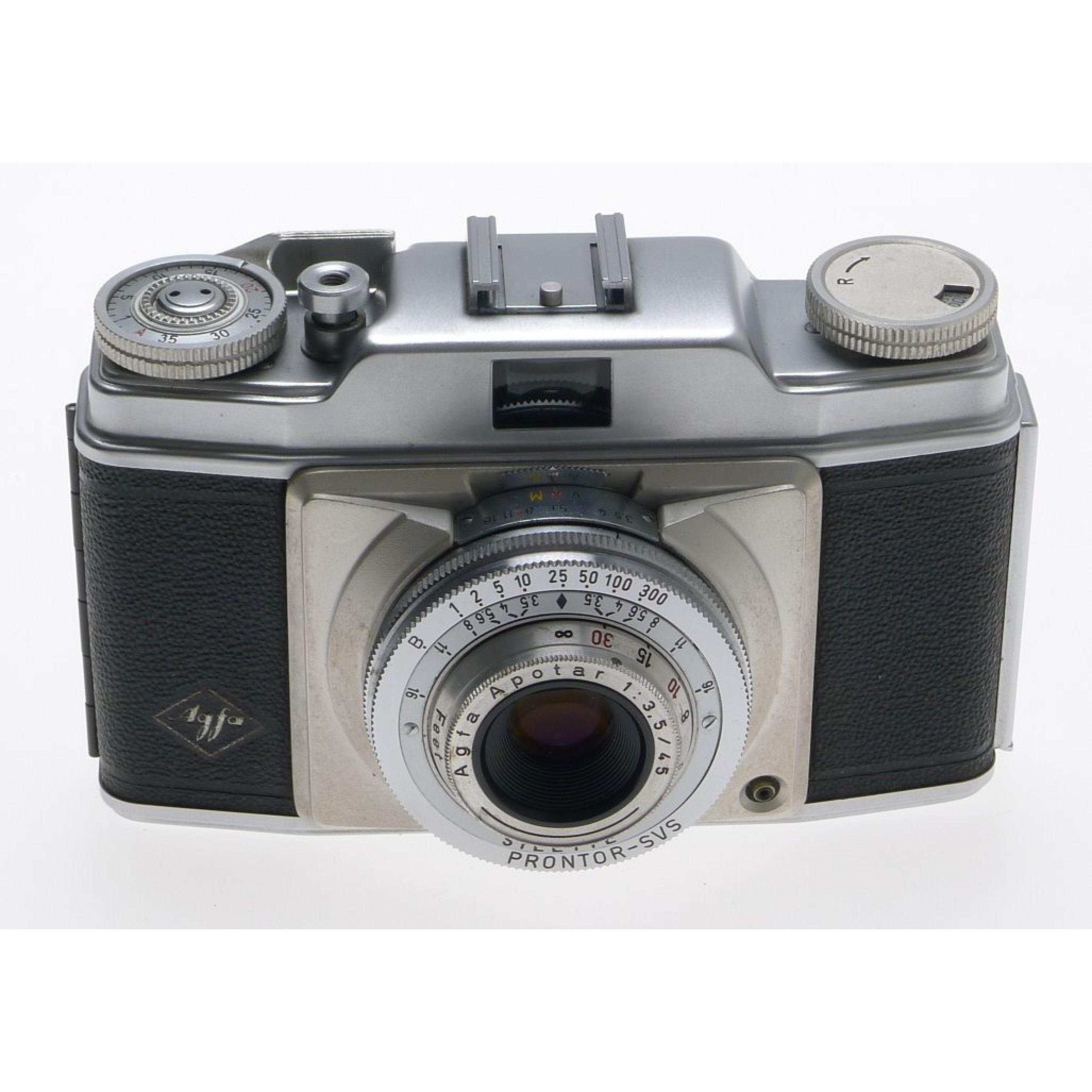 AGFA SILETTE CAMERA APOTAR 3.5/45mm LENS PRONTO SVS f=45mm LEATHER