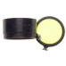 LEICA Black paint Leitz Elmar 3.5 camera Lens hood shade well used yellow filter