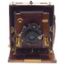 Vintage wood and brass folding field camera Orthostigmat Beck Steinheil lens