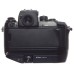 Black F4 Nikon SLR 35mm film camera body prism finder battery grip with strap