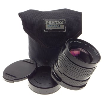 SMC PENTAX 67 1:4.5 75mm SLR camera lens caps case 4.5/75mm 6x7 Clean glass used