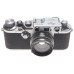 LEICA IIIc shark skin 35mm rangefinder camera Summitar f=5cm 1:2 case caps 2/50