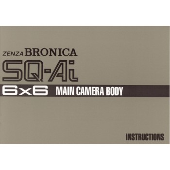Zenza bronica sq-ai 6x6 main camera body instructions manual