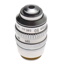 NIKON MICROSCOPE OBJECTIVE LENS USED 50x PLAN 50/0,85 Oil CLEAN 160/- No: 230424