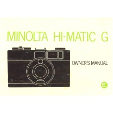 Minolta hi-matic g owners manual instruction user guide