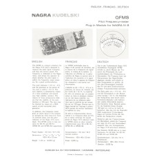 Nagra qfms pilot frequency meter kudelski iv-s instructions