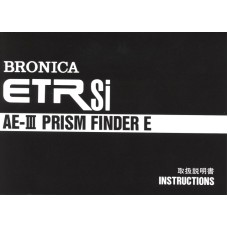 Bronica etr s finder III user instruction manual
