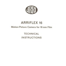 Arriflex 16 motion picture camera for 16mm film technical intructions