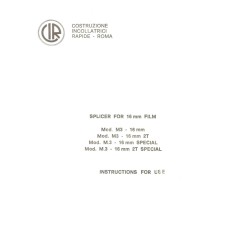 Splicer cir 16mm vintage film camera user instruction manual