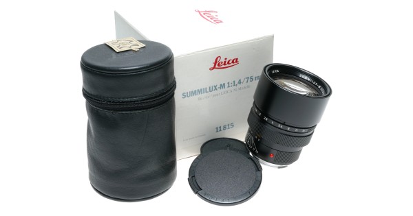美品 ライカ Leica Summilux-M 75mm f1.4 E60 Leica Summilux-M 75mm f1.4 11815 E60 Rare 1.4/75 LNIB lens