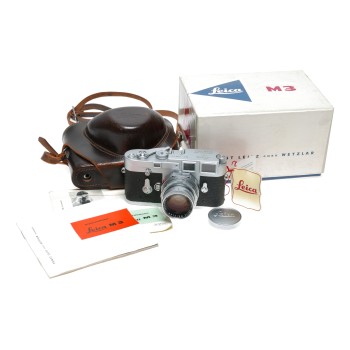 Leica M3 camera Summicron 2/50 Original box manual case set f2 50mm