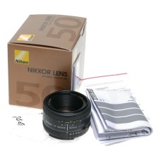 Nikkor lens AF 50mm f/1.8D black slr camera lens 1.8/50