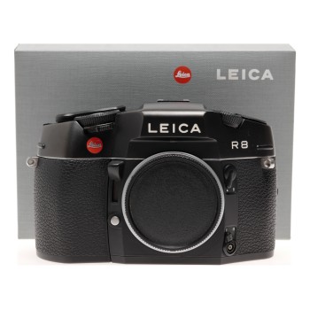 Leica R8 SLR 35mm film camera black chrome body boxed 10081