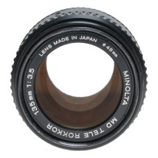 Minolta MD Tele Rokkor 135mm 1:3.5 vintage lens