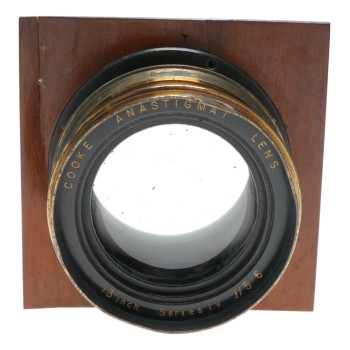 Cooke 13 inch Series Ivf/5.6 Anastigmat vintage brass lens wood lens board