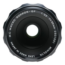 Minolta MC Macro Rokkor-QF 1:3.5 f=50mm SLR vintage film camera lens