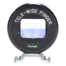 Black Tele-Wide Finder cold shu mounted for 35mm vintage film camera