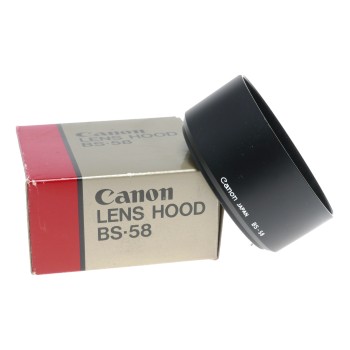 Canon lens hood BS-58 shade twist on type boxed vintage