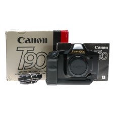 Canon T90 SLR film camera body 35mm boxed strap set with manual