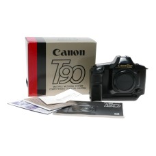 Canon T90 SLR film camera body 35mm boxed vintage set stunning