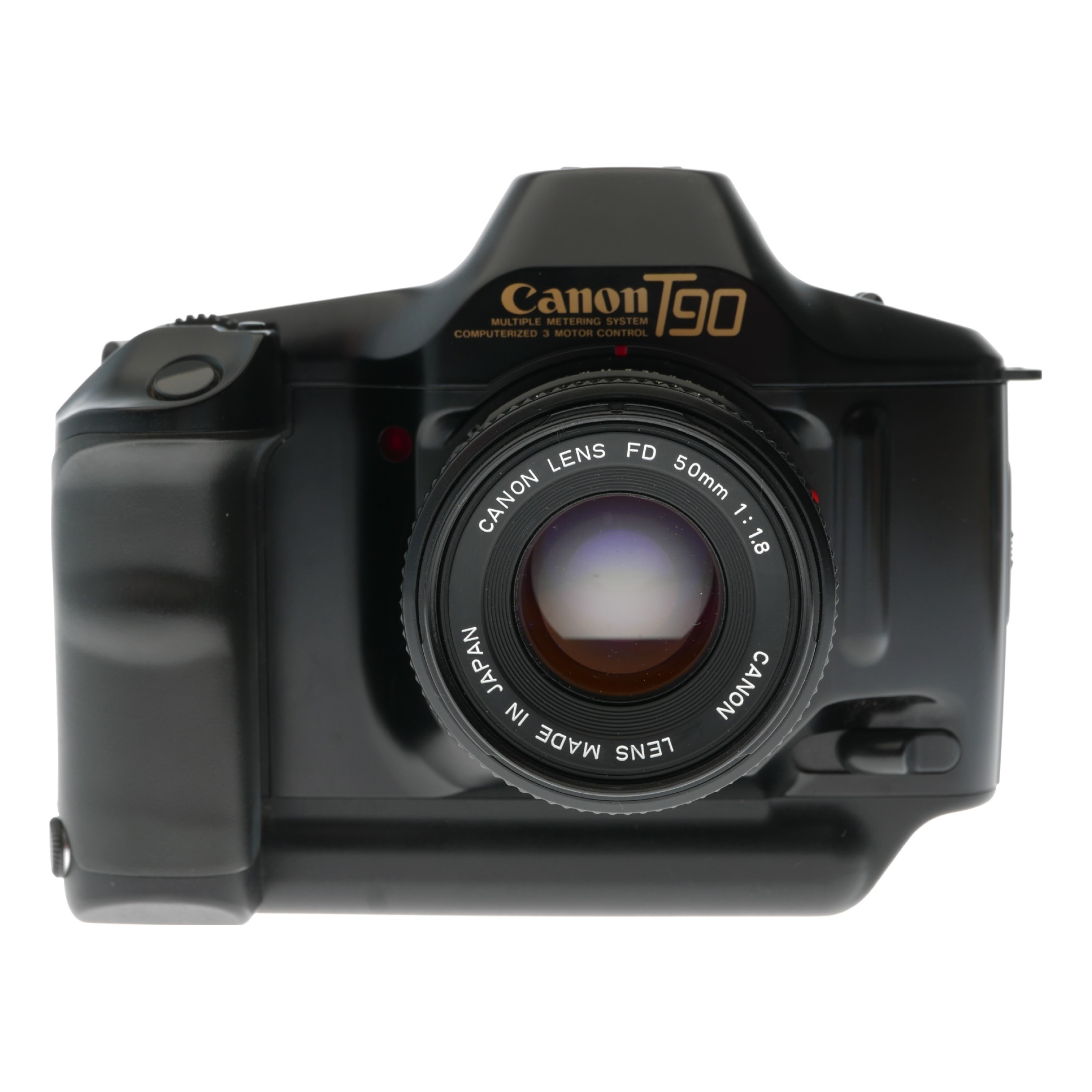 Canon T90 Black SLR camera Retro FD 50mm 1.8 lens cap and