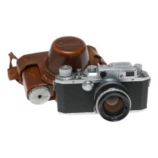 Canon II D1 35mm RF film camera retro LTM 1.8/50mm M39 coated lens cased
