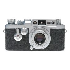 Leica IIIG camera body 35mm rangefinder Red scale Elmar f=5cm 1:3.5 lens