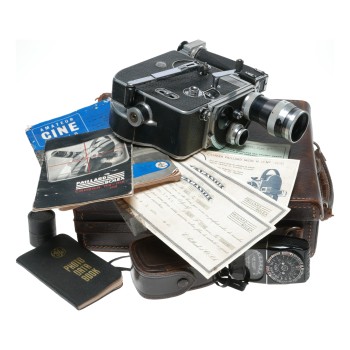 Bolex H16 vintage non reflex film movie camera body with 2 lenses