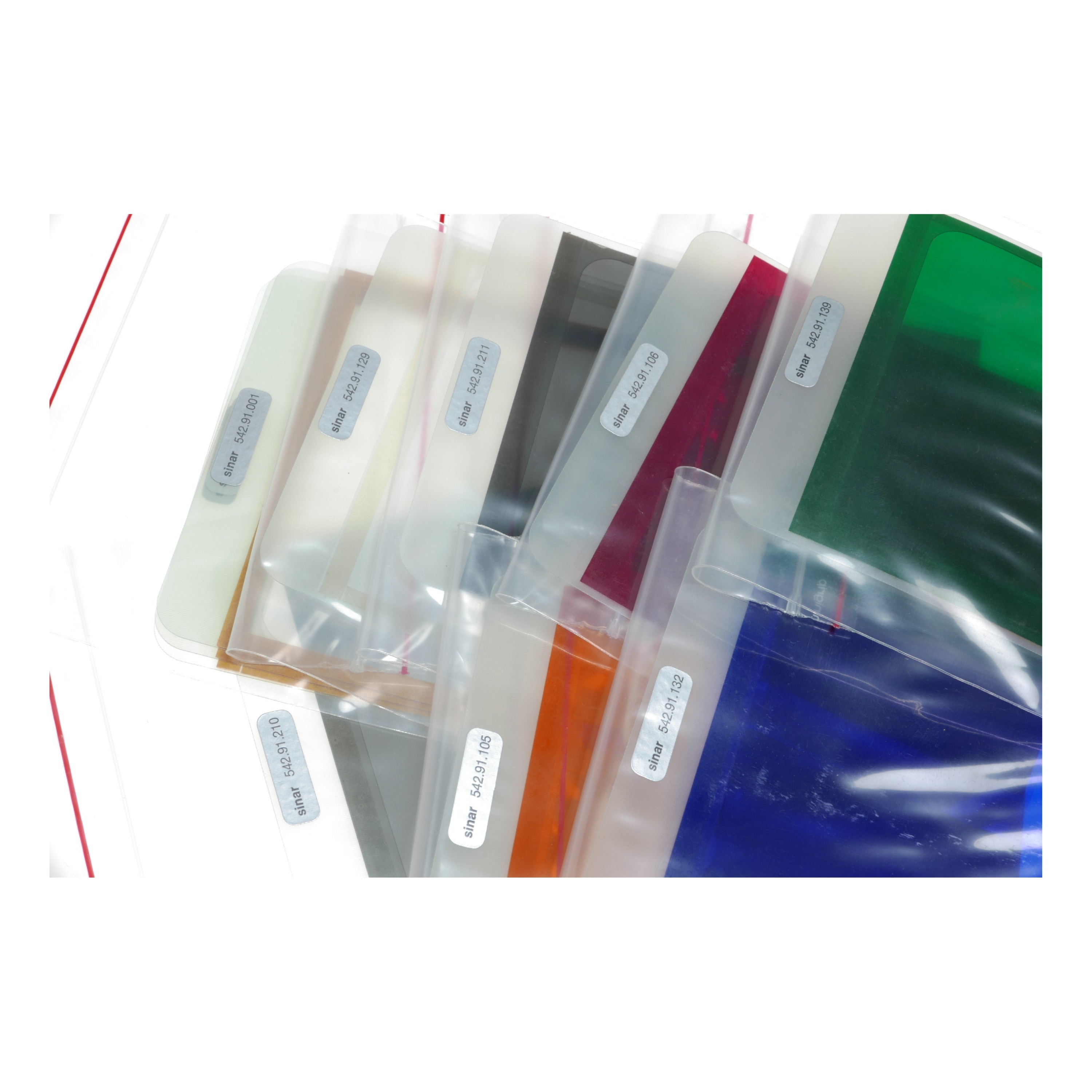 Large assortment of rare color SINAR filters in excellent condition