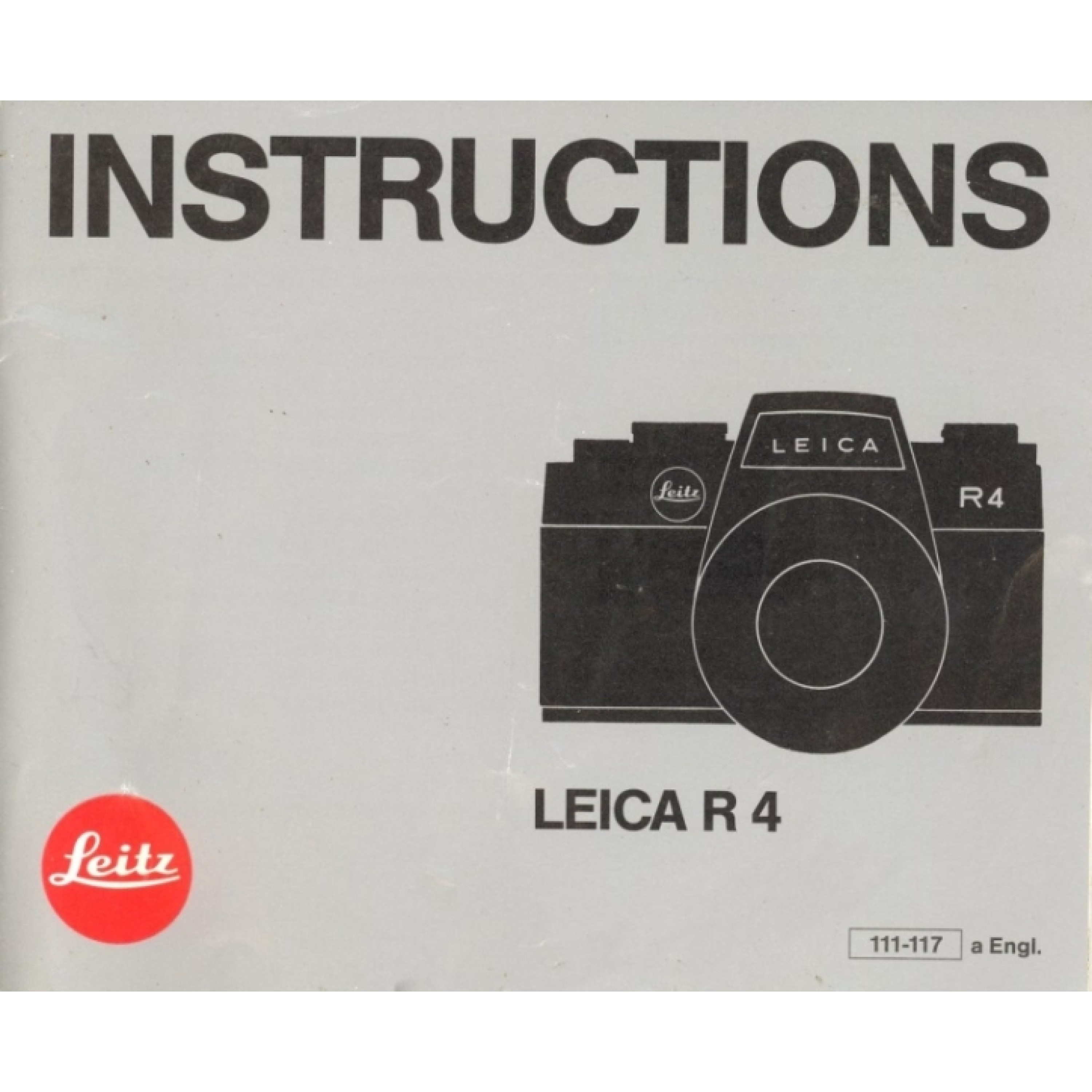 Leica r4 camera operating instructions manual