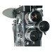 Bolex H8 Reflex film camera 16mm 3 lens rotating turret movie set grip Xtras