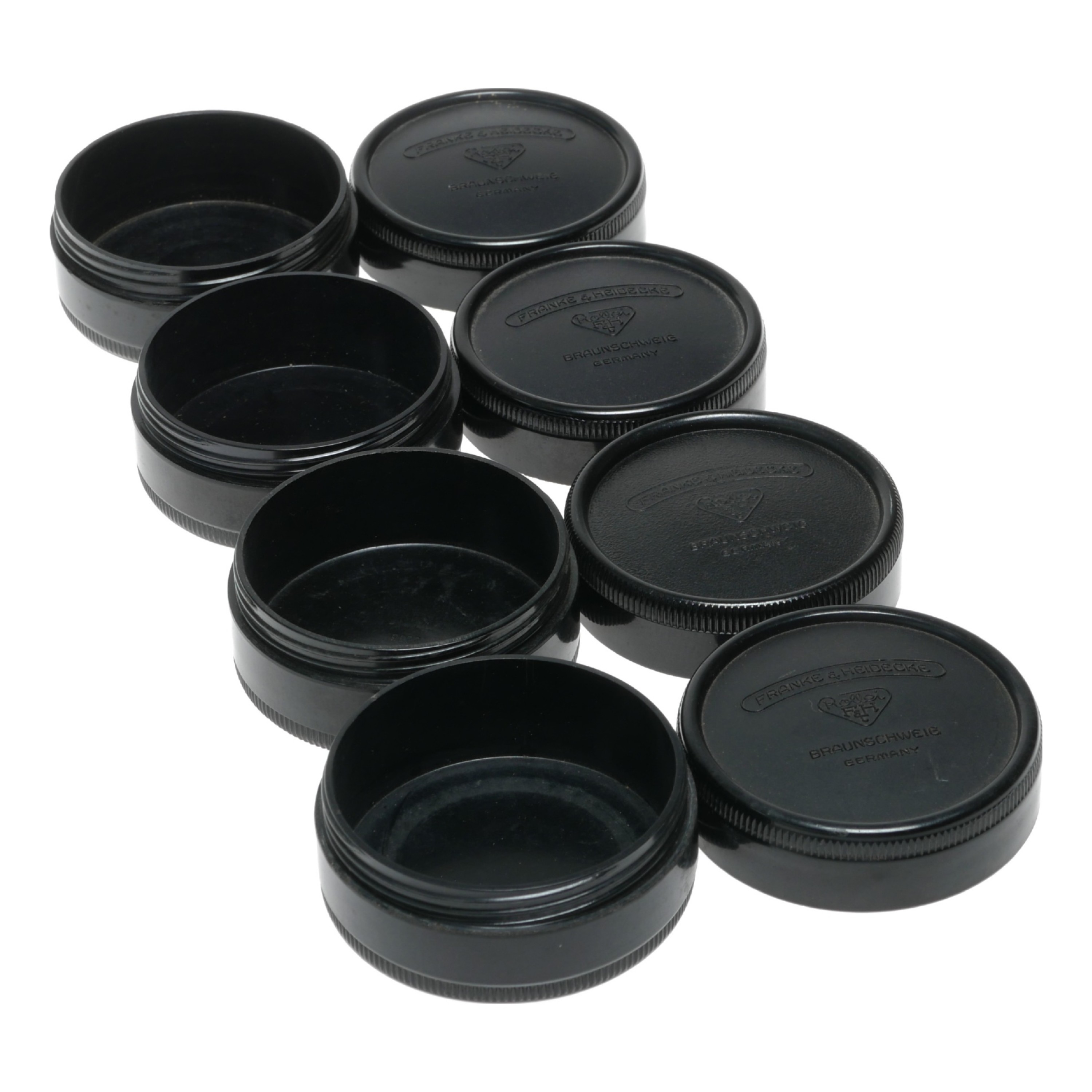 Buy rolleiflex tlr vintage film camera set of 4 bakelite containers ...