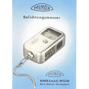 Minox vintage film camera light meter user instructuoin manual