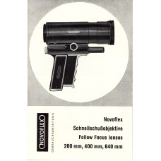 Novoflex 280mm 400mm 640mm lenses explained user instruction manual