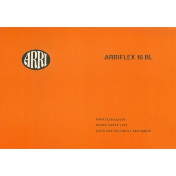 Arriflex 16 bl camera spare parts list catalogue detail