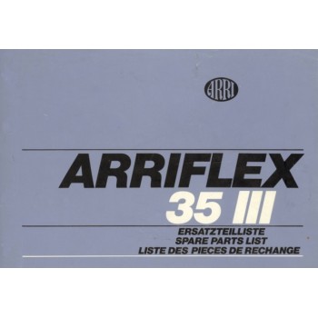 Arriflex 35 iii spare parts list service repair manual
