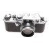 Leica IIIf chrome 35mm rangefinder camera Summitar f=5cm 1:2 lens 2/50 coated