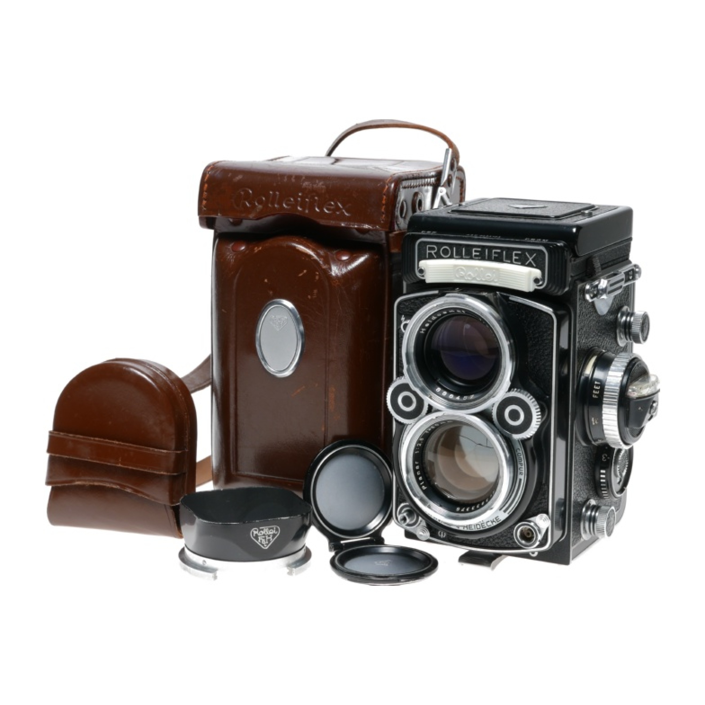 Appareil Photo Moyen Format Rollei Rolleiflex 2.8F - Objectif Carl Zeiss Planar 80mm F/2.8 - Occasion état Moyen