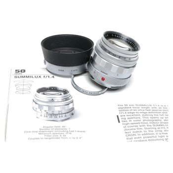 Leica Summilux 1.4/50mm rare fast vintage M mount chrome XOOIM Uva lens kit