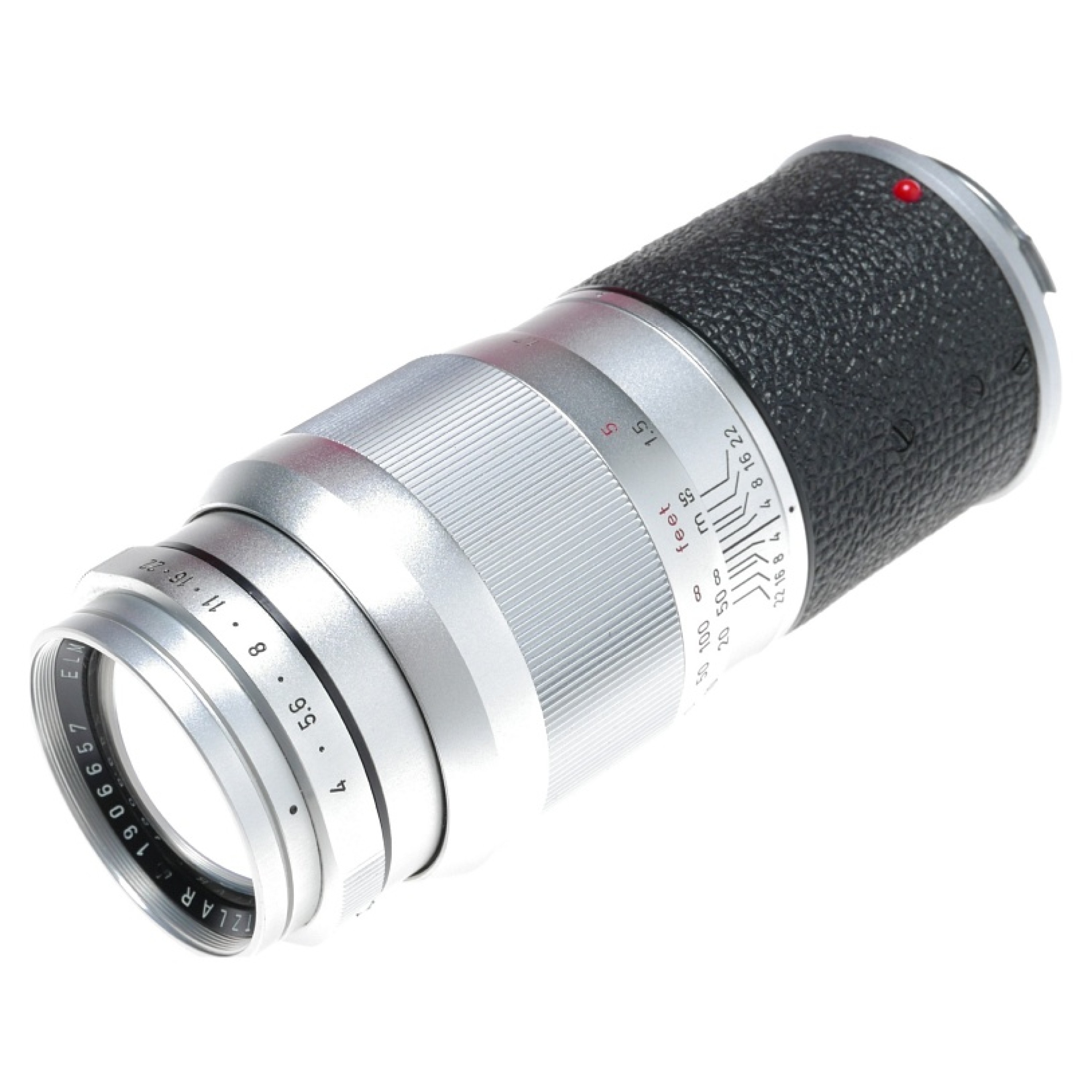 Leica Elmar 14/135mm rangefinder camera lens boxed 11850V cap keeper f