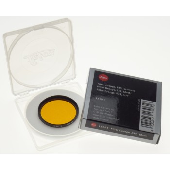 13061 LEICA Orange camera lens filter Or E 39 Black boxed MINT E39 Summicron F2