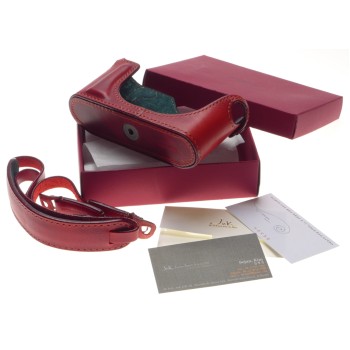 Arte Di Mano Red Half Case and Neck Strap For Leica M6 MP Rally Bordo Mint- Box