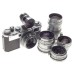 Nikon S2 rangefinder camera 5x Nippon Kogaku lenses 28,85,35,50,135mm rare kit