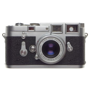 Just Serviced Leica M3 DS 35mm film camera ELMAR 1:2.8 f=5cm Leitz lens chrome