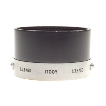 Leitz Snap on Leica chrome 3.5/50mm black camera lens hood shade ITOOY f=50mm