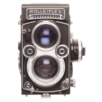 3.5 F Rolleiflex White Face TLR camera RARE Xenotar 1:3.5/75mm Just Serviced kit