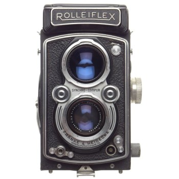 Rolleiflex TLR vintage camera Zeiss Jena Tessar 1:3.5f=75mm red T Stunning used